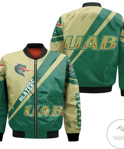 NCAA UAB Blazers Cross Style Bomber Jacket