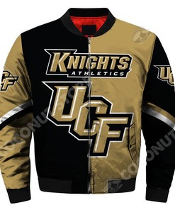 NCAA UCF Knights Black Gold Bomber Jacket V2