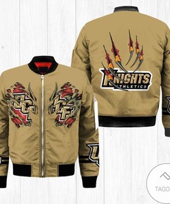 NCAA UCF Knights Gold Scratch Bomber Jacket