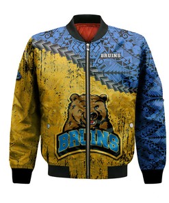 NCAA UCLA Bruins Blue Gold Polynesian Bomber Jacket