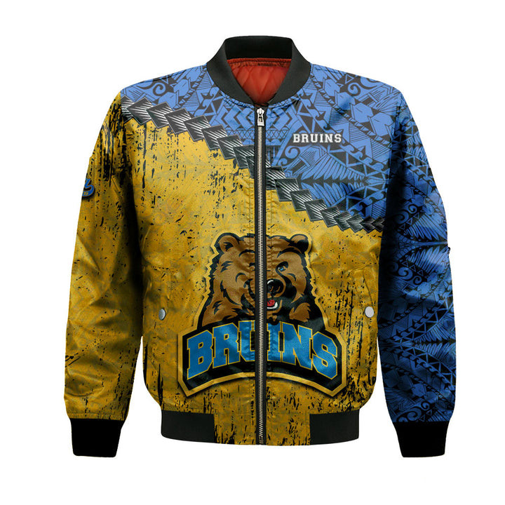 NCAA UCLA Bruins Blue Gold Polynesian Bomber Jacket