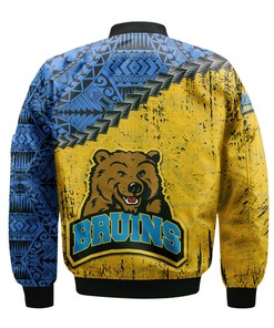 NCAA UCLA Bruins Blue Gold Polynesian Bomber Jacket