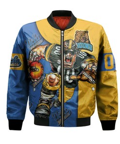 NCAA UCLA Bruins Custom Number Blue Gold Bomber Jacket