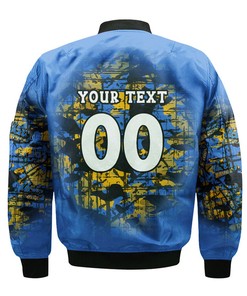 NCAA UCLA Bruins Custom Text Number Blue Bomber Jacket