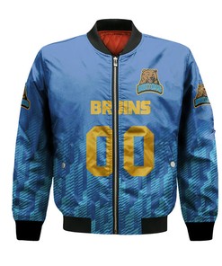 NCAA UCLA Bruins Custom Text Number Blue Bomber Jacket V2