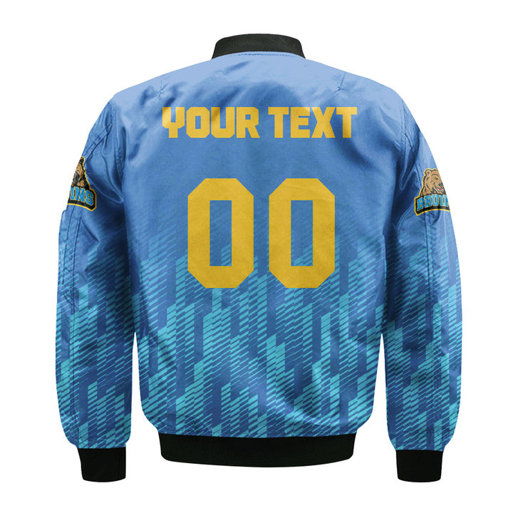 NCAA UCLA Bruins Custom Text Number Blue Bomber Jacket V2
