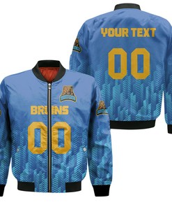 NCAA UCLA Bruins Custom Text Number Blue Bomber Jacket V2