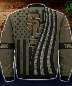NCAA USC Trojans Camo Bomber Jacket