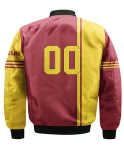 NCAA USC Trojans Custom Name Number Cardinal Gold Bomber Jacket V6