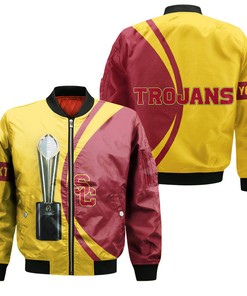 NCAA USC Trojans Custom Text National Champions Bomber Jacket