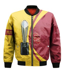 NCAA USC Trojans Custom Text National Champions Bomber Jacket