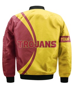 NCAA USC Trojans Custom Text National Champions Bomber Jacket