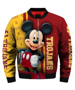 NCAA USC Trojans Mickey Mouse Bomber Jacket