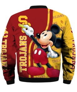 NCAA USC Trojans Mickey Mouse Bomber Jacket