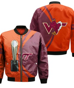 NCAA Virginia Tech Hokies Custom Text Champions Bomber Jacket