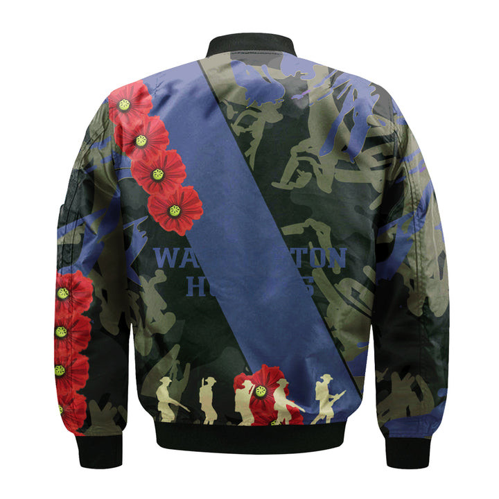 NCAA Washington Huskies Floopy Flowers Bomber Jacket