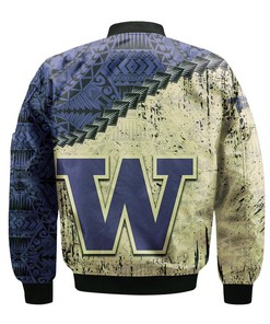 NCAA Washington Huskies Purple Gold Bomber Jacket