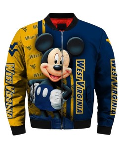 NCAA West Virginia Mountaineers Mickey Mouse Bomber Jacket
