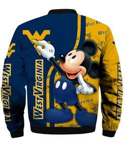 NCAA West Virginia Mountaineers Mickey Mouse Bomber Jacket
