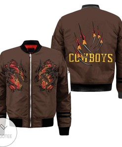 NCAA Wyoming Cowboys Claws Bomber Jacket