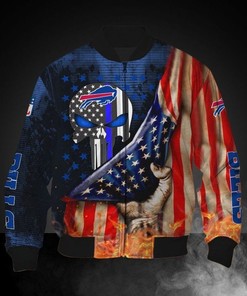 NFL Buffalo Bills American Flag Bomber Jacket V2