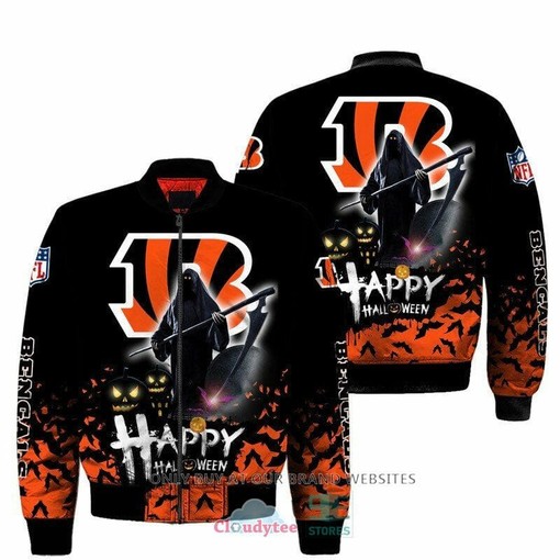NFL Cincinnati Bengals Happy Halloween Bomber Jacket