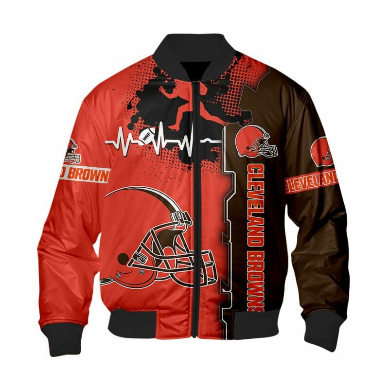 NFL Cleveland Browns Orange Bomber Jacket