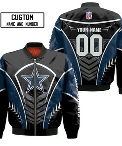 NFL Dallas Cowboys Custom Name Number Protect Bomber Jacket