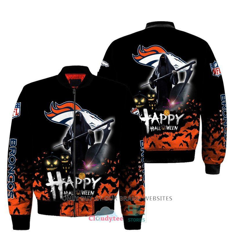 NFL Denver Broncos Happly Halloween Bomber Jacket