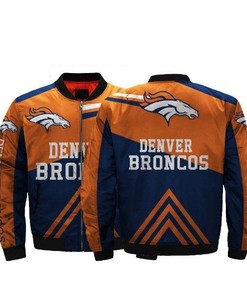 NFL Football Men Bomber Jacket Denver Broncos Jackets