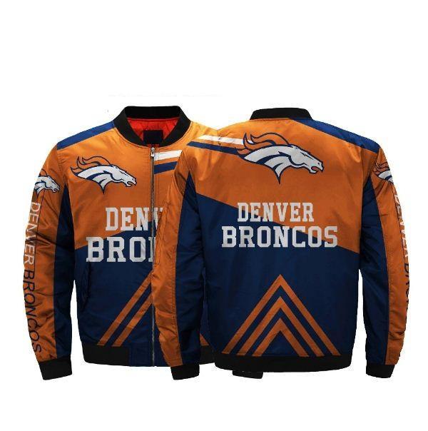 NFL Football Men Bomber Jacket Denver Broncos Jackets