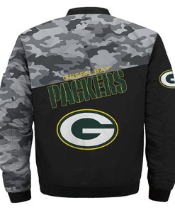 NFL Green Bay Packers Black Camo Version Bomber Jacket
