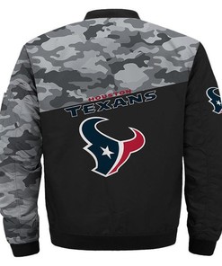 NFL Houston Texans Black Camo Bomber Jacket