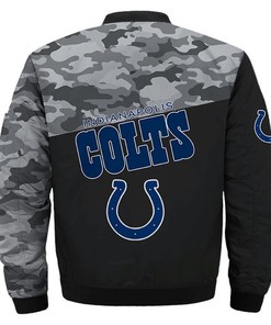 NFL Indianapolis Colts Black Camo Bomber Jacket