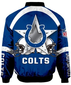 NFL Indianapolis Colts Royal Blue Bomber Jacket