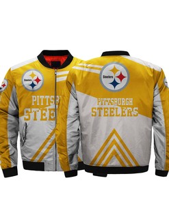 NFL Jacket Men Cheap Pittsburgh Steelers Bomber Jacket