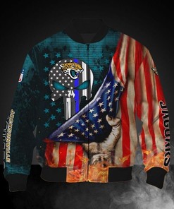 NFL Jacksonville Jaguars America Flag Bomber Jacket V2