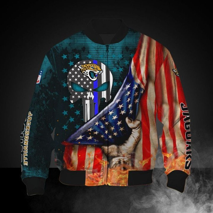 NFL Jacksonville Jaguars America Flag Bomber Jacket V2