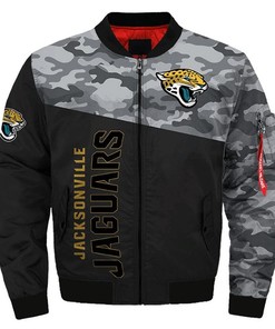 NFL Jacksonville Jaguars Black Camo Bomber Jacket