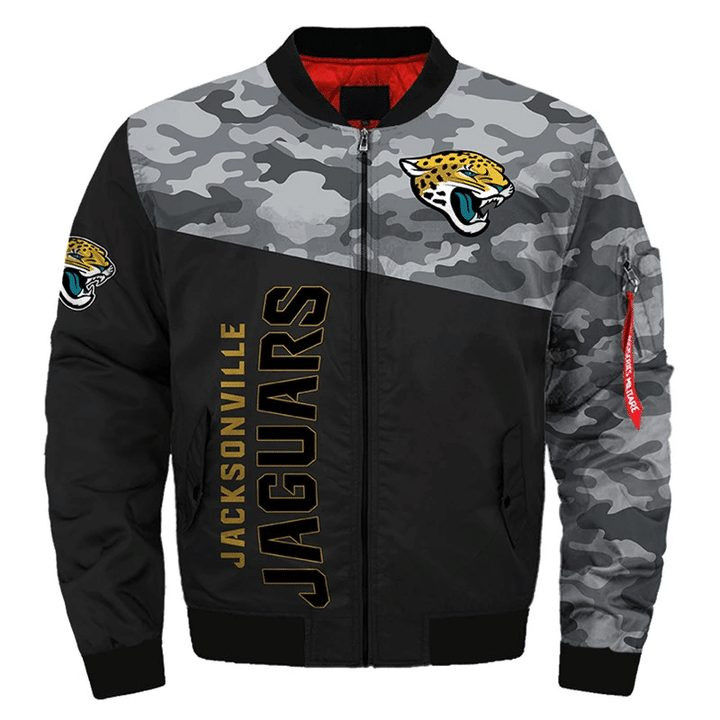 NFL Jacksonville Jaguars Black Camo Bomber Jacket