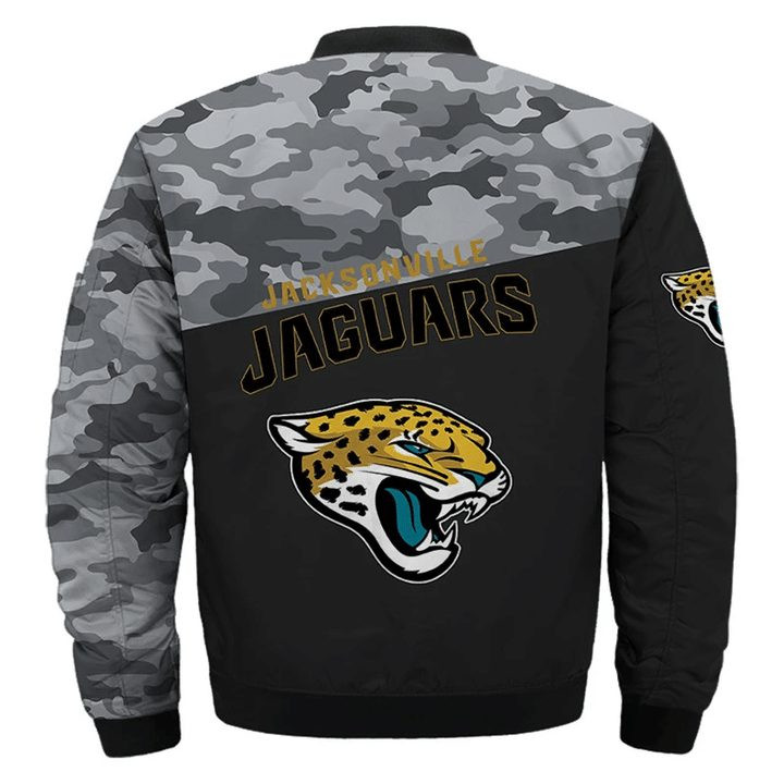 NFL Jacksonville Jaguars Black Camo Bomber Jacket