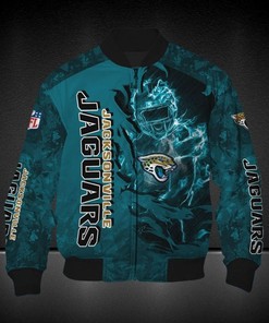 NFL Jacksonville Jaguars Teal Bomber Jacket