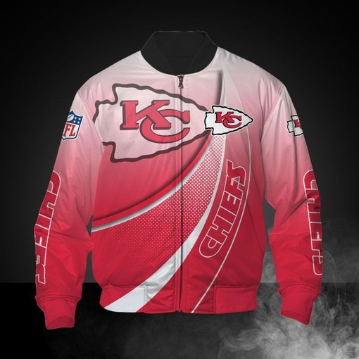 NFL Kansas City Chiefs Light Red Bomber Jacket