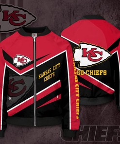 NFL Kansas City Chiefs Red Black Bomber Jacket
