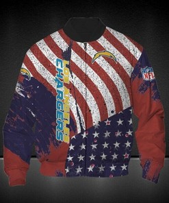 NFL Los Angeles Chargers American Flag Bomber Jacket