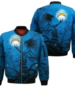 NFL Los Angeles Chargers Powder Blue Bomber Jacket V7