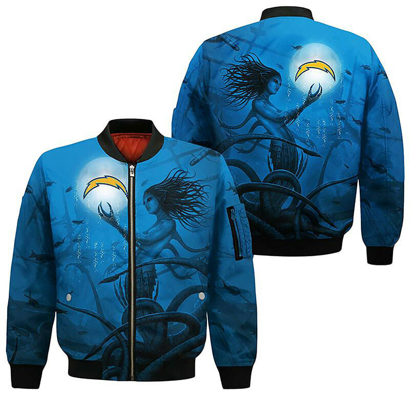 NFL Los Angeles Chargers Powder Blue Bomber Jacket V7