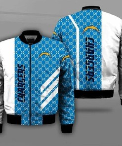 NFL Los Angeles Chargers Powder Blue White Bomber Jacket