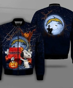 NFL Los Angeles Chargers Snoopy Halloween Bomber Jacket