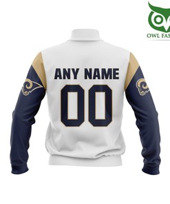 NFL Los Angeles Rams Custom Name Number White Legends Bomber Jacket